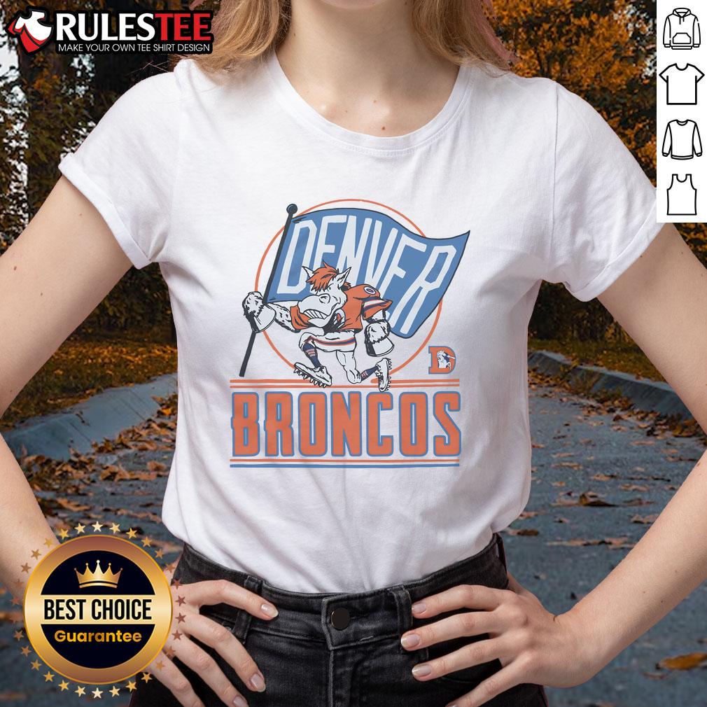 Awesome Denver Broncos Miles Ladies Tee featuring team colors and stylish design for female fans.