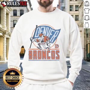 Alt Text: Awesome Denver Broncos Miles Sweatshirt featuring vibrant team colors and logo, perfect for fans and cozy wear.