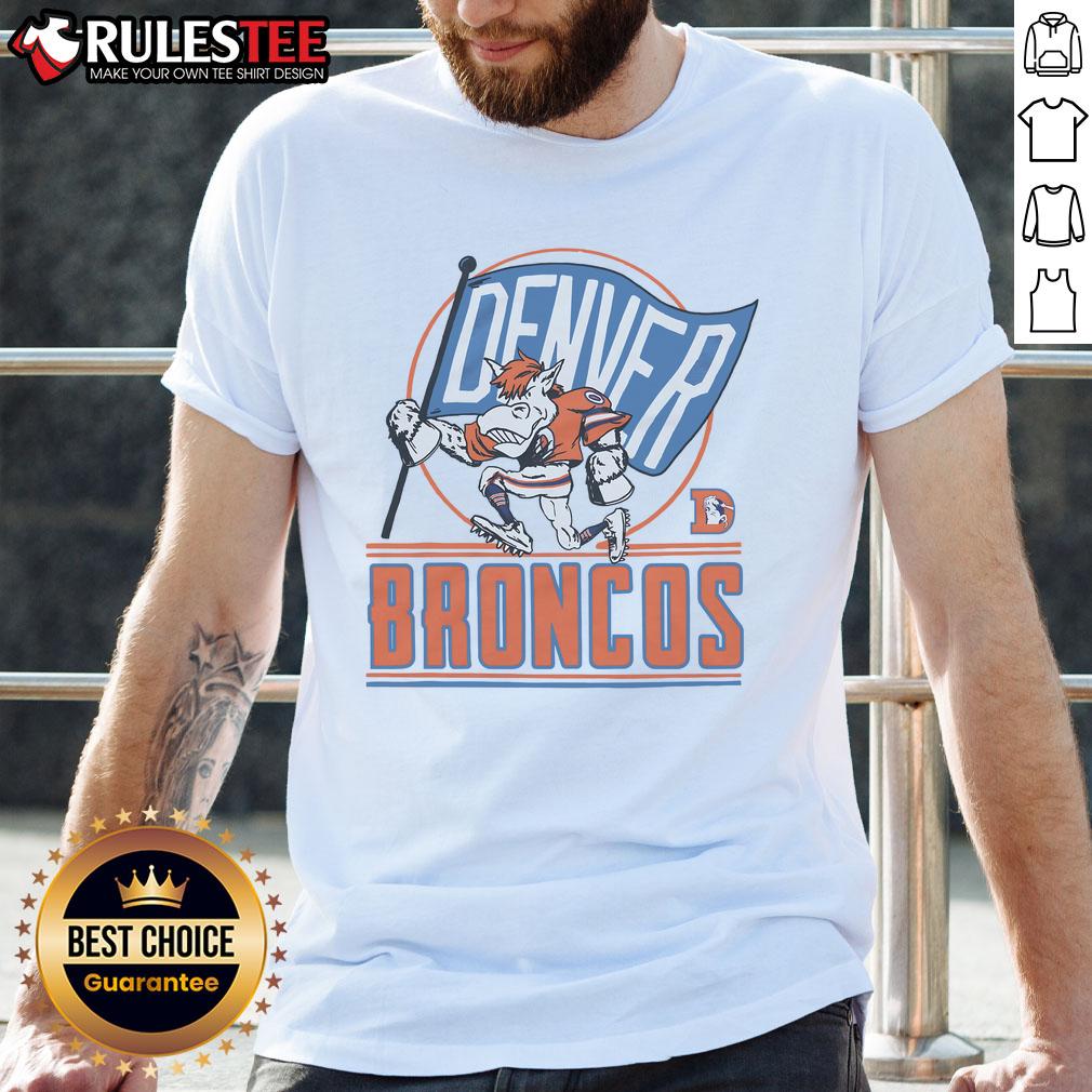 Awesome Denver Broncos Miles T-Shirt featuring vibrant team colors and logo, perfect for fans and casual wear.