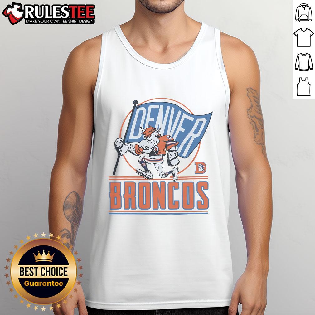 Awesome Denver Broncos Miles tank top featuring team colors and logo, perfect for game day or casual wear.