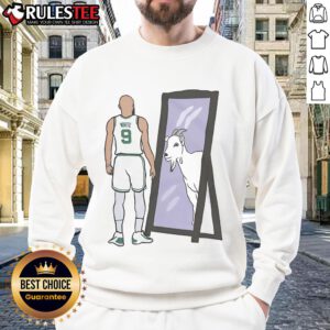 Awesome Derrick White Mirror Goat Sweatshirt featuring a stylish design and vibrant colors for basketball fans.