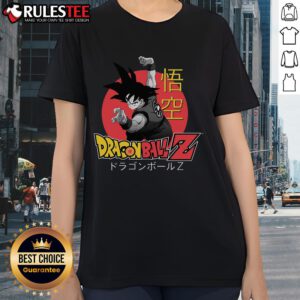 Alt Text: Vintage 90s ladies tee featuring Awesome Dragon Ball Z Goku in Saiyan form, perfect for anime fans and collectors.