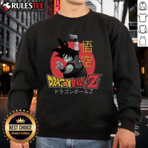 Alt Text: Vintage 90s Dragon Ball Z Goku Saiyan sweatshirt featuring iconic anime design and vibrant colors. Perfect for fans!