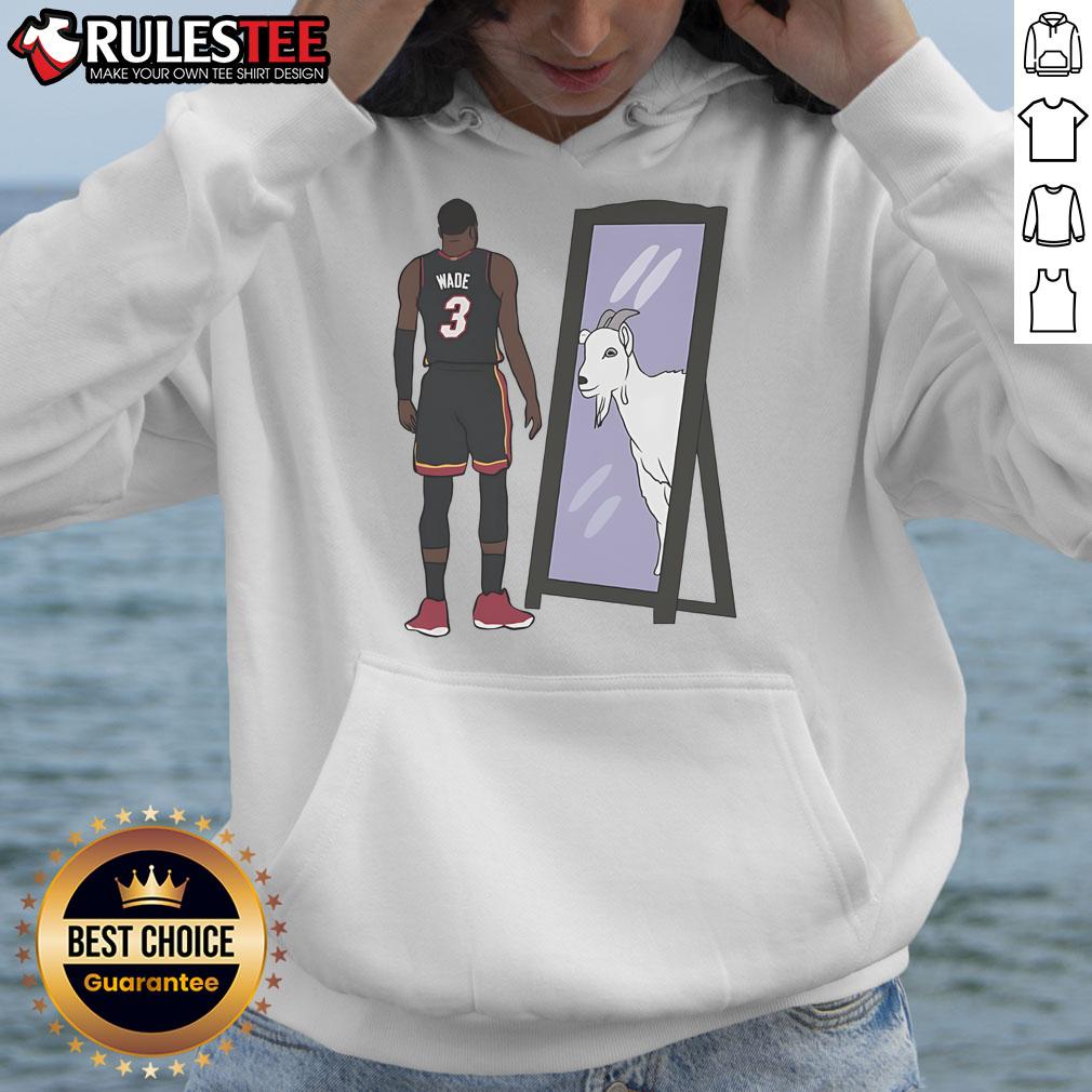 Awesome Dwyane Wade mirror GOAT hoodie featuring a stylish design, perfect for basketball fans and fashion enthusiasts.