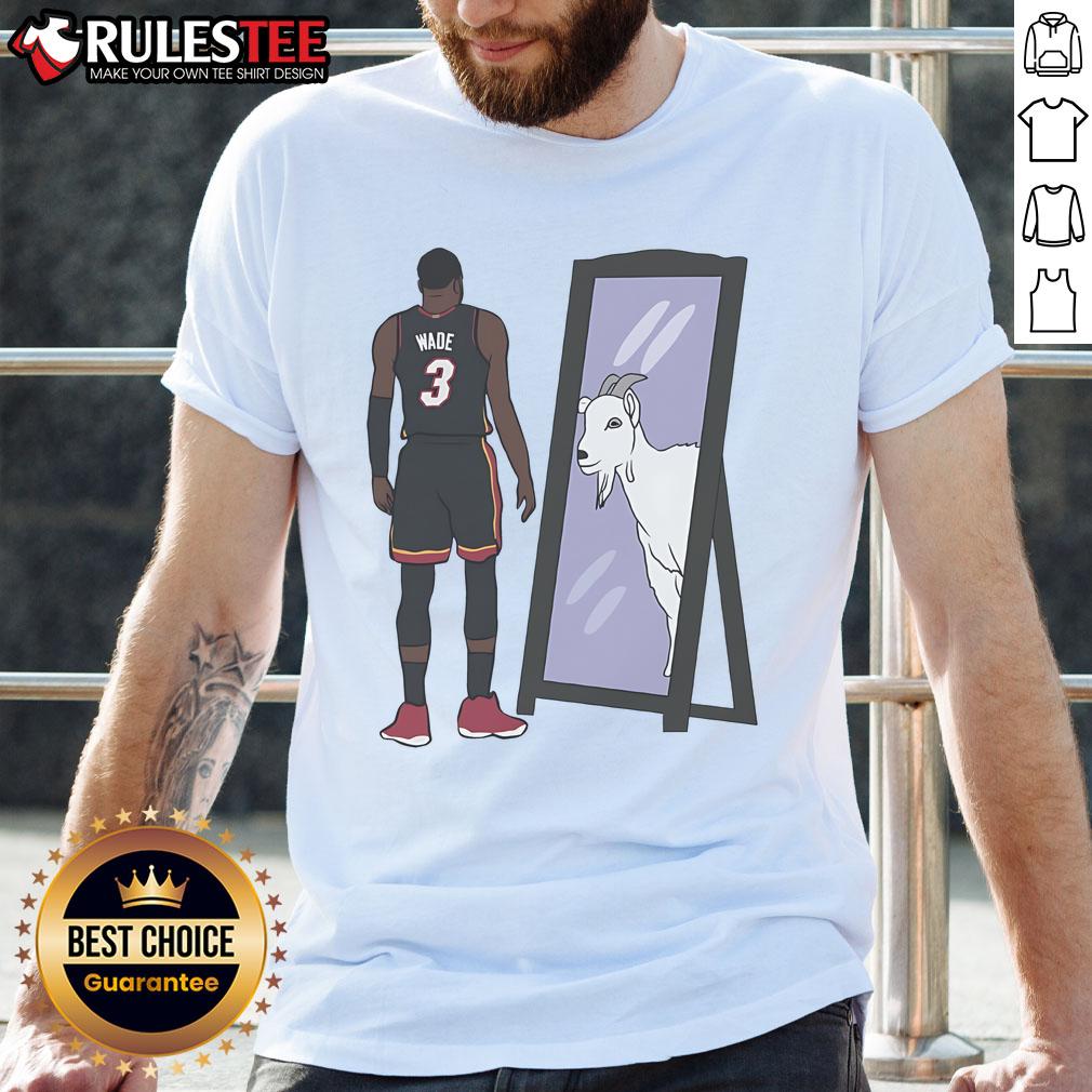 Awesome Dwyane Wade Mirror Goat T-Shirt featuring a stylish design and bold graphics celebrating the NBA legend.