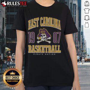 Awesome East Carolina Pirates Basketball ladies tee featuring vibrant team colors and logo for fans and supporters.