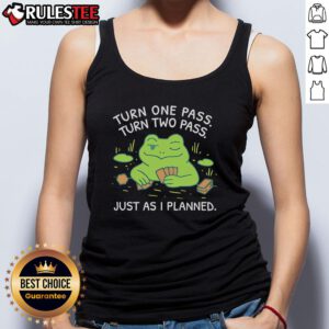 Awesome Frog tank top featuring a playful design of a frog making turns, perfect for casual wear.