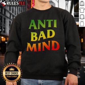 Awesome Gradient Anti Bad Mind Sweatshirt in vibrant colors, perfect for casual wear and promoting positive vibes.
