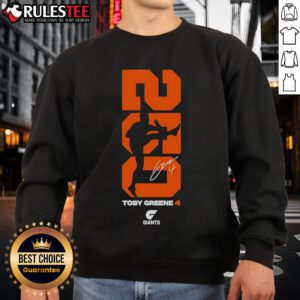 Awesome GWS Giants Toby Greene 250 sweatshirt showcasing team colors and logo, perfect for fans and supporters.