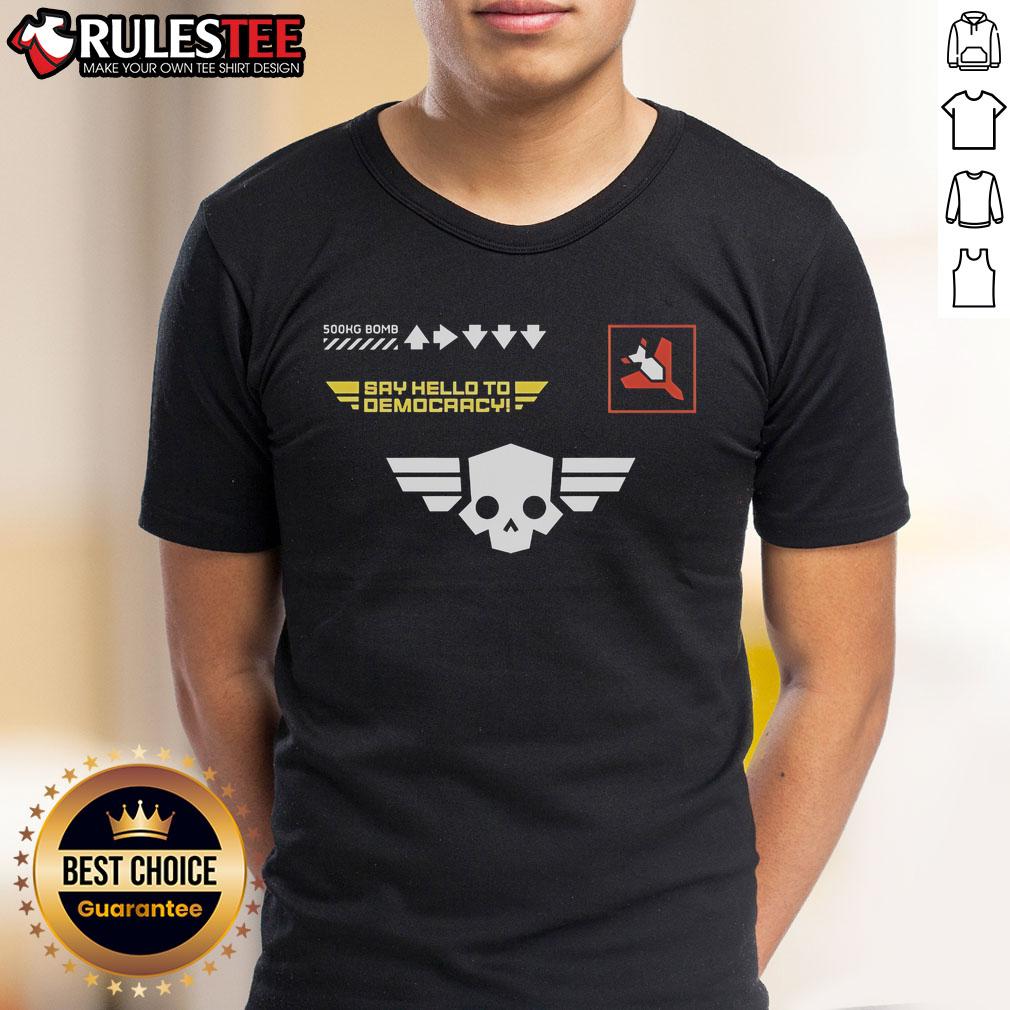 Awesome Helldivers 2 500Kg Bomb T-Shirt featuring a bold graphic design inspired by the popular video game.