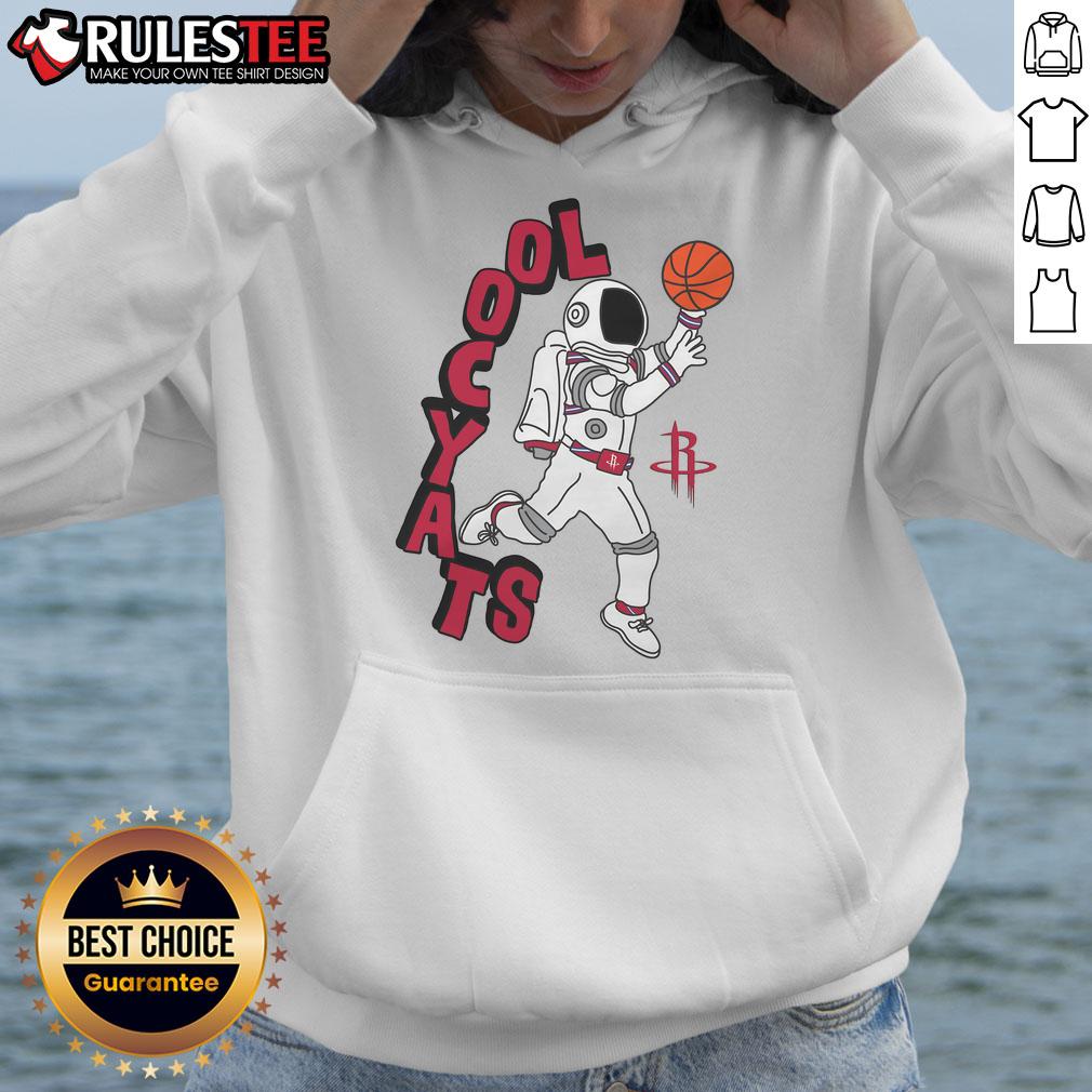 Awesome Houston Rockets Stadium Essentials NBA X Staycool mascot hoodie, perfect for fans at games or casual wear.