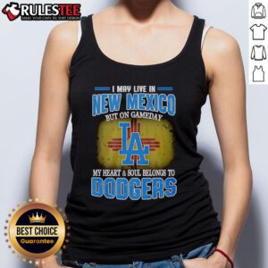 Stylish Dodgers tank top showcasing passion for baseball, perfect for game day in New Mexico.