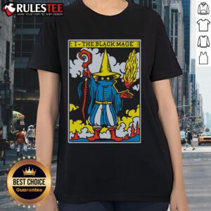 Awesome I The Black Mage Sleight Of Hand REMIX Ladies Tee featuring a stylish design for fantasy and gaming enthusiasts.