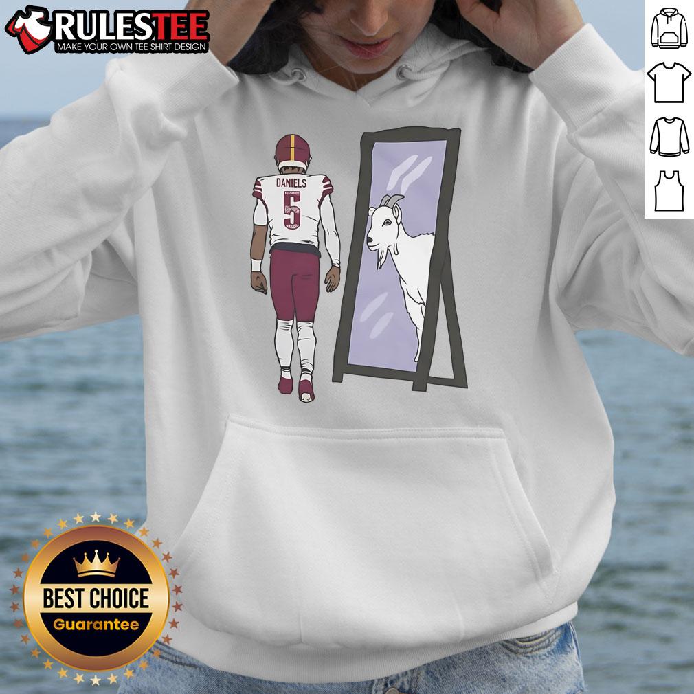 Awesome Jayden Daniels mirror goat hoodie featuring a stylish design and vibrant colors, perfect for fans.