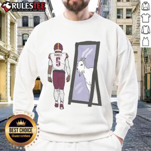 Alt Text: Awesome Jayden Daniels mirror goat sweatshirt featuring a bold graphic design, perfect for fans and casual wear.