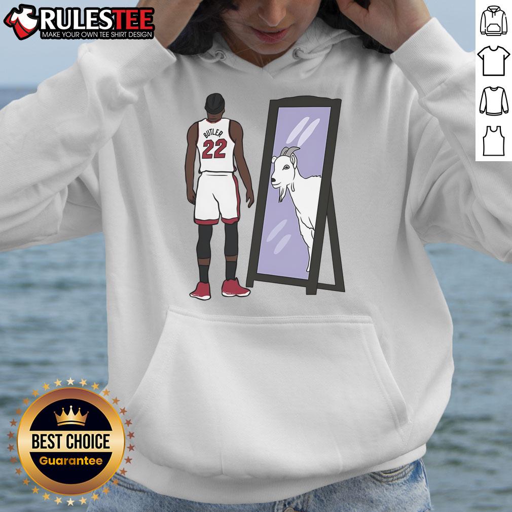 Awesome Jimmy Butler Mirror GOAT Hoodie featuring a stylish design for basketball fans and fashion lovers.