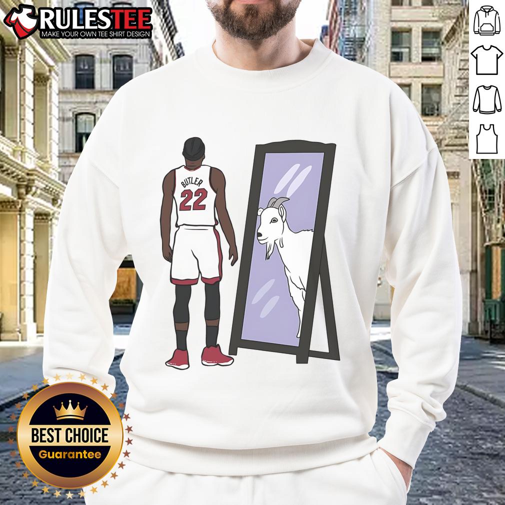Awesome Jimmy Butler Mirror Goat Sweatshirt featuring a stylish design perfect for basketball fans and fashion lovers.