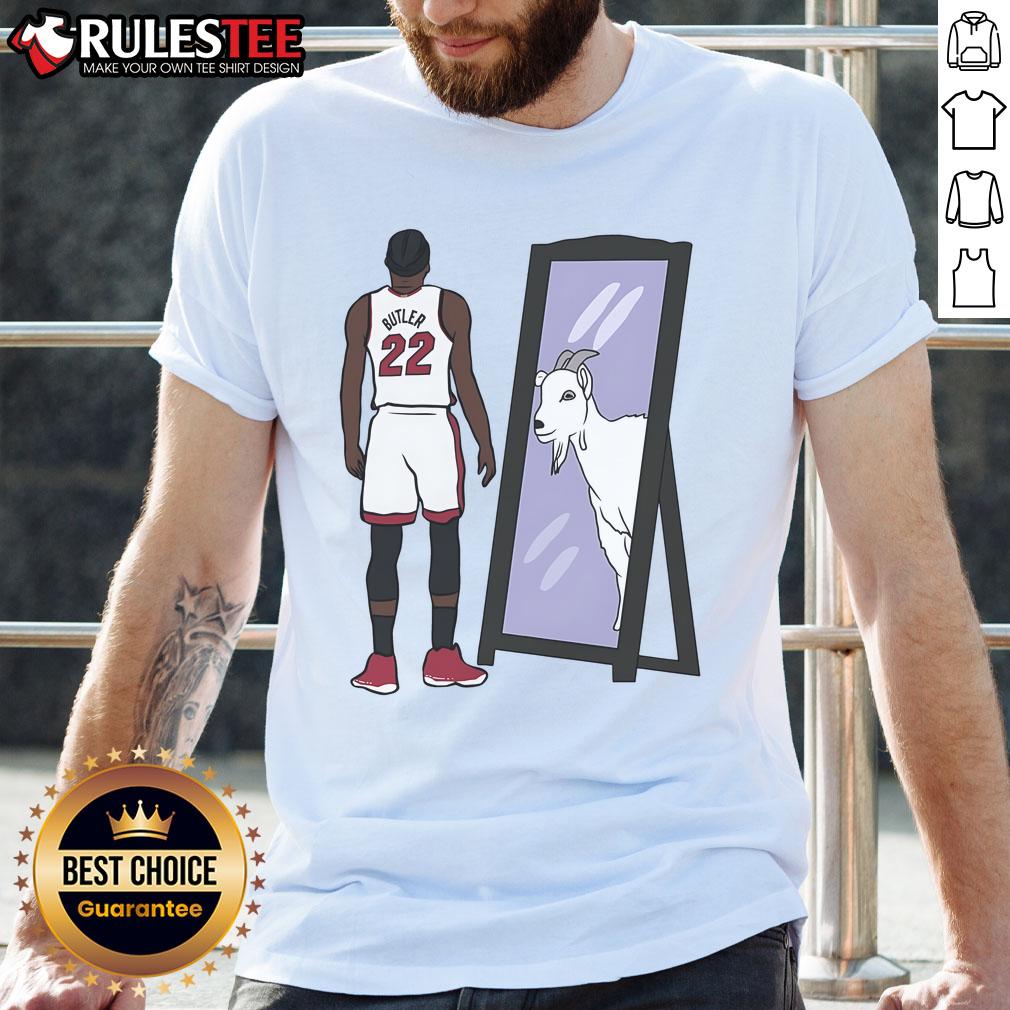 Awesome Jimmy Butler Mirror Goat T-Shirt featuring a stylish design celebrating basketball legend Jimmy Butler.