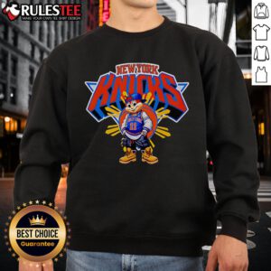 Awesome Jollibee New York Knicks sweatshirt featuring vibrant graphics and a cozy fit, perfect for fans and stylish wear.