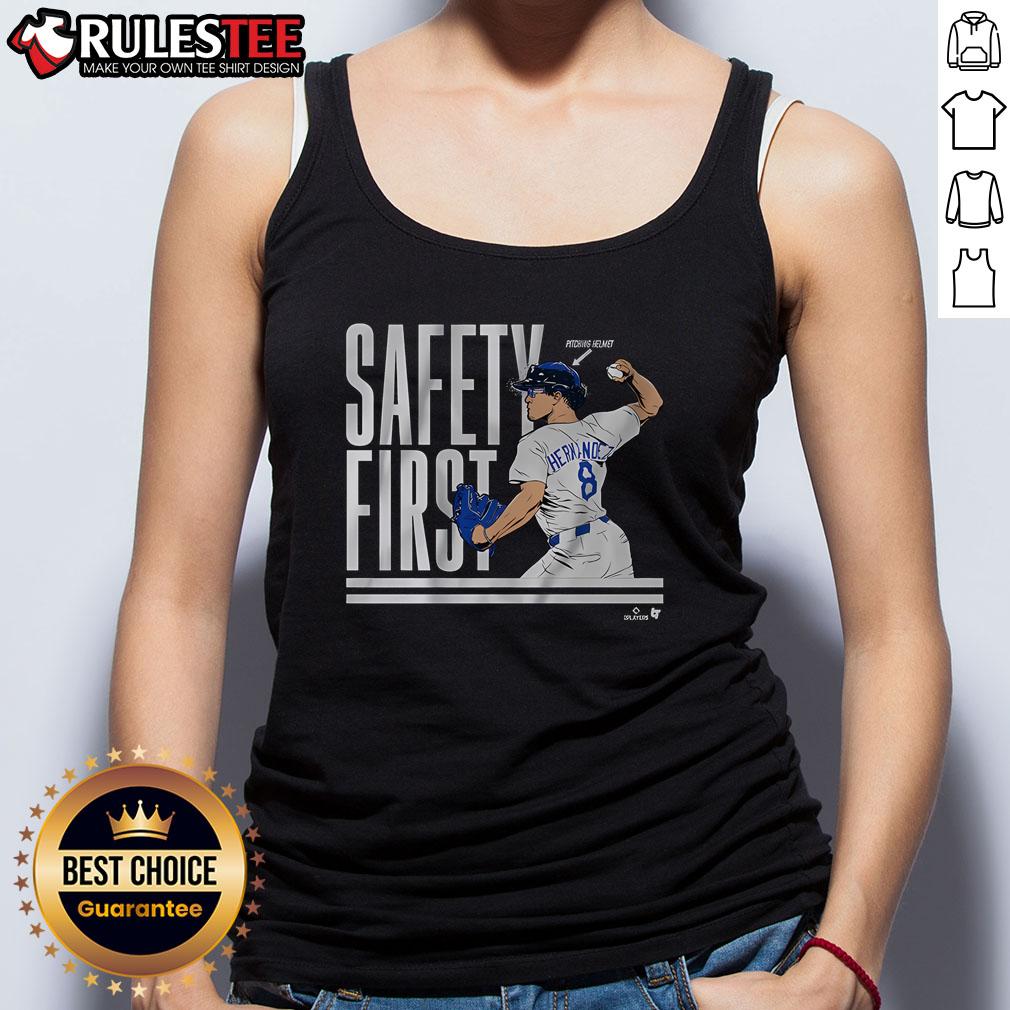 Awesome Kike Hernandez Safety First Tank Top featuring bold graphics and vibrant colors, perfect for summer casual wear.