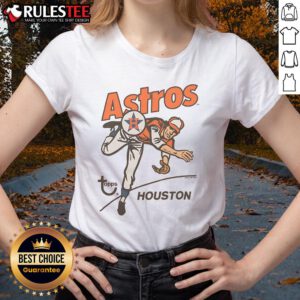 Alt Text: Awesome MLB X Topps Houston Astros Ladies Tee with stylish design for female fans, perfect for game day.