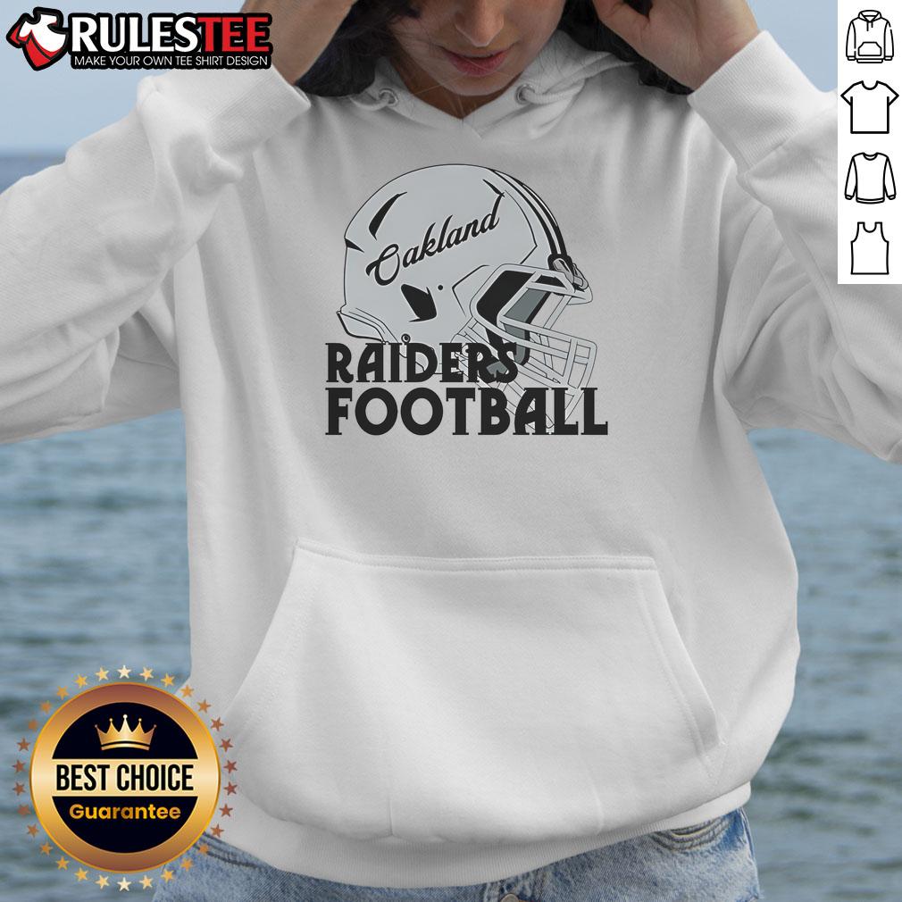 Awesome NFL Oakland Raiders football helmet hoodie showcasing team logo and stylish design for fans and collectors.