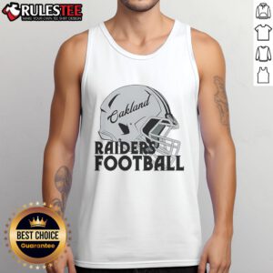 Awesome NFL Oakland Raiders football helmet tank top design for fans, featuring bold graphics and comfortable fit.