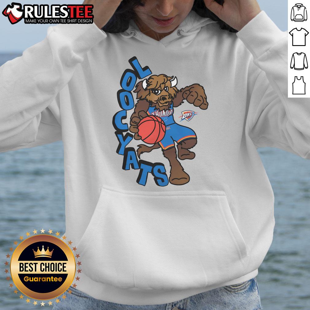 Awesome Oklahoma City Thunder Stadium Essentials NBA X Staycool Mascot Hoodie, showcasing team spirit and style.