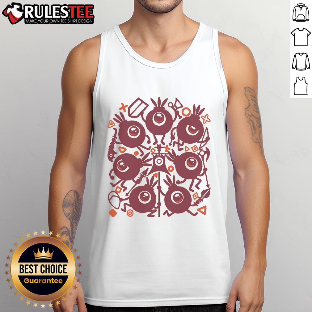Awesome Patapon drum graphic on a cute tank top, perfect for gamers and fans of the Patapon series.