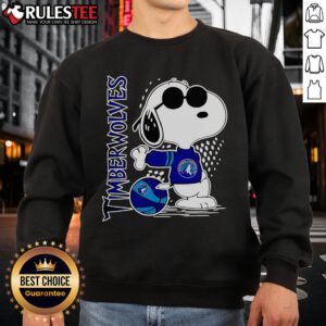 Awesome Peanuts Snoopy Minnesota Timberwolves Basketball 2025 Sweatshirt featuring vibrant graphics and cozy design.
