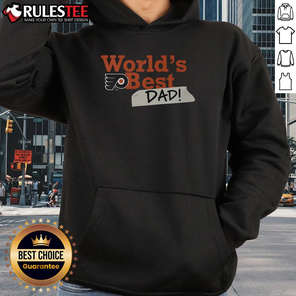 Awesome Philadelphia Flyers Worlds Best Dad Hoodie in vibrant colors, perfect for hockey fans and stylish dads.