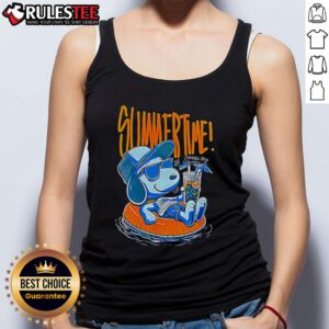 Awesome Snoopy summer time tank top featuring vibrant colors and a playful Snoopy design, perfect for warm weather.