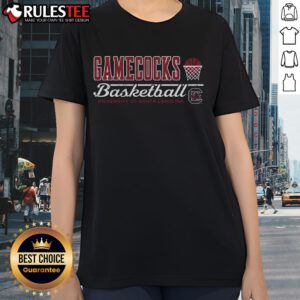 Awesome South Carolina Gamecocks vintage basketball ladies tee featuring classic design and team colors.