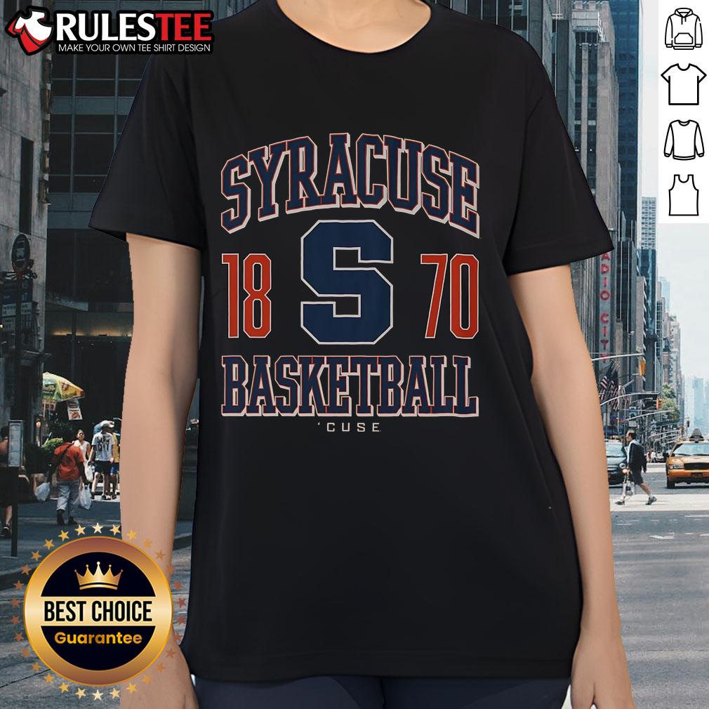Awesome Syracuse Orange Basketball 1870 Ladies Tee featuring vibrant colors and team logo, perfect for fans.