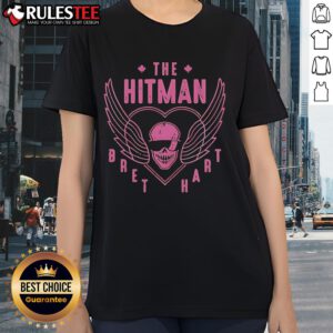 Awesome The Hitman Bret Hart ladies tee featuring a stylish design, perfect for wrestling fans and casual wear.