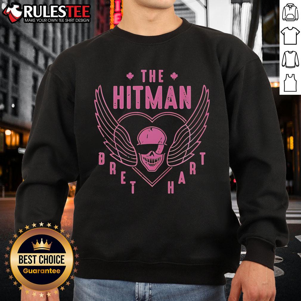 Awesome The Hitman Bret Hart sweatshirt featuring iconic wrestling graphics and a stylish design for fans of wrestling apparel.