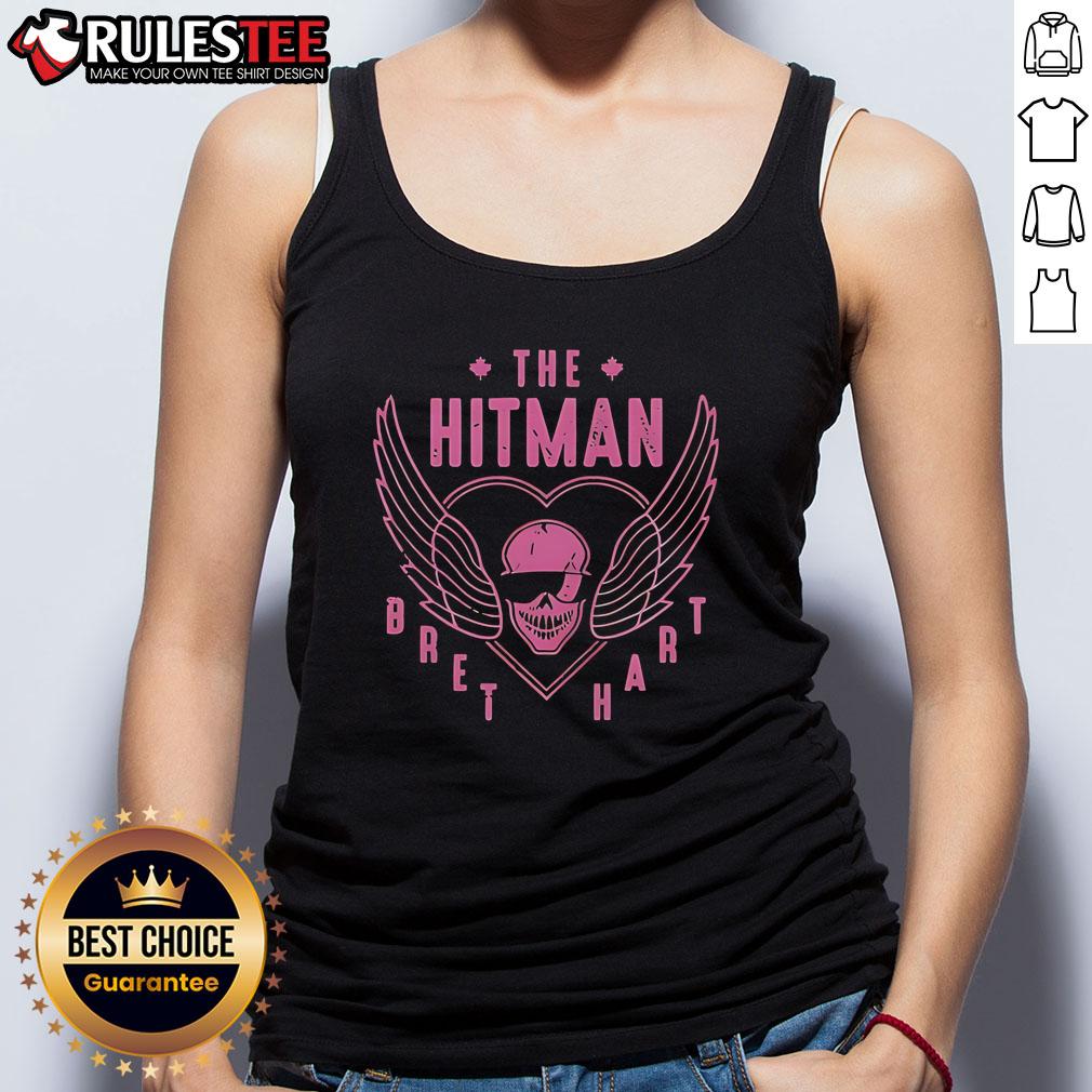 Awesome The Hitman Bret Hart tank top featuring iconic wrestling graphics, perfect for fans of Bret Hart.