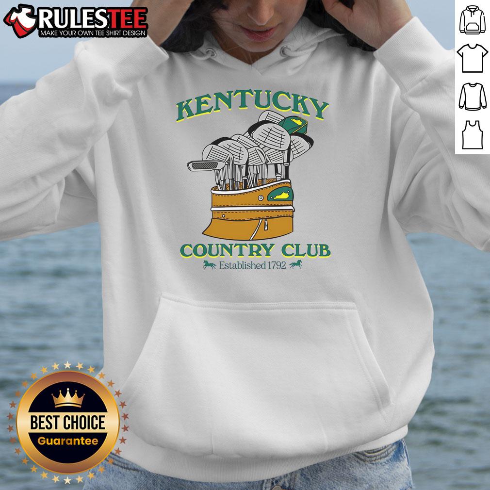 Alt Text: Awesome Kentucky Country Club golf hoodie established 1792, showcasing stylish design for golf enthusiasts.