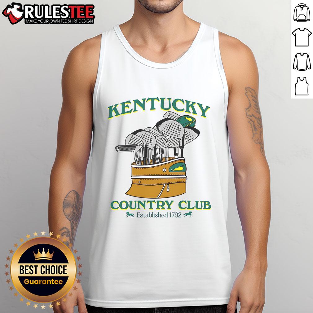 Awesome Kentucky Country Club tank top, established 1792, featuring a stylish golf design perfect for enthusiasts.