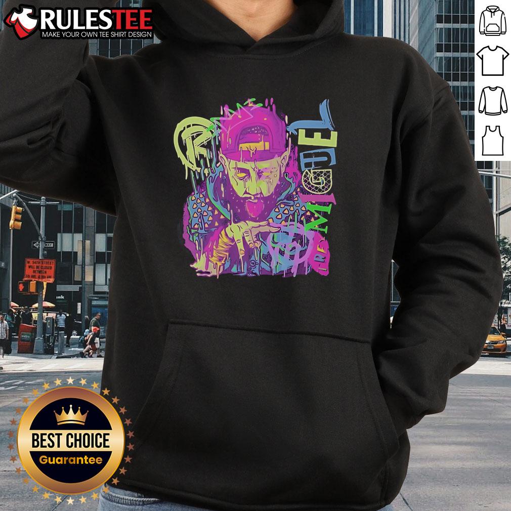 Awesome Trey Miguel drip style hoodie featuring vibrant colors and trendy design, perfect for casual streetwear.