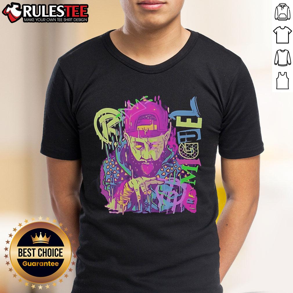 Awesome Trey Miguel drip style T-shirt featuring vibrant graphics and a trendy design, perfect for fans and fashion lovers.