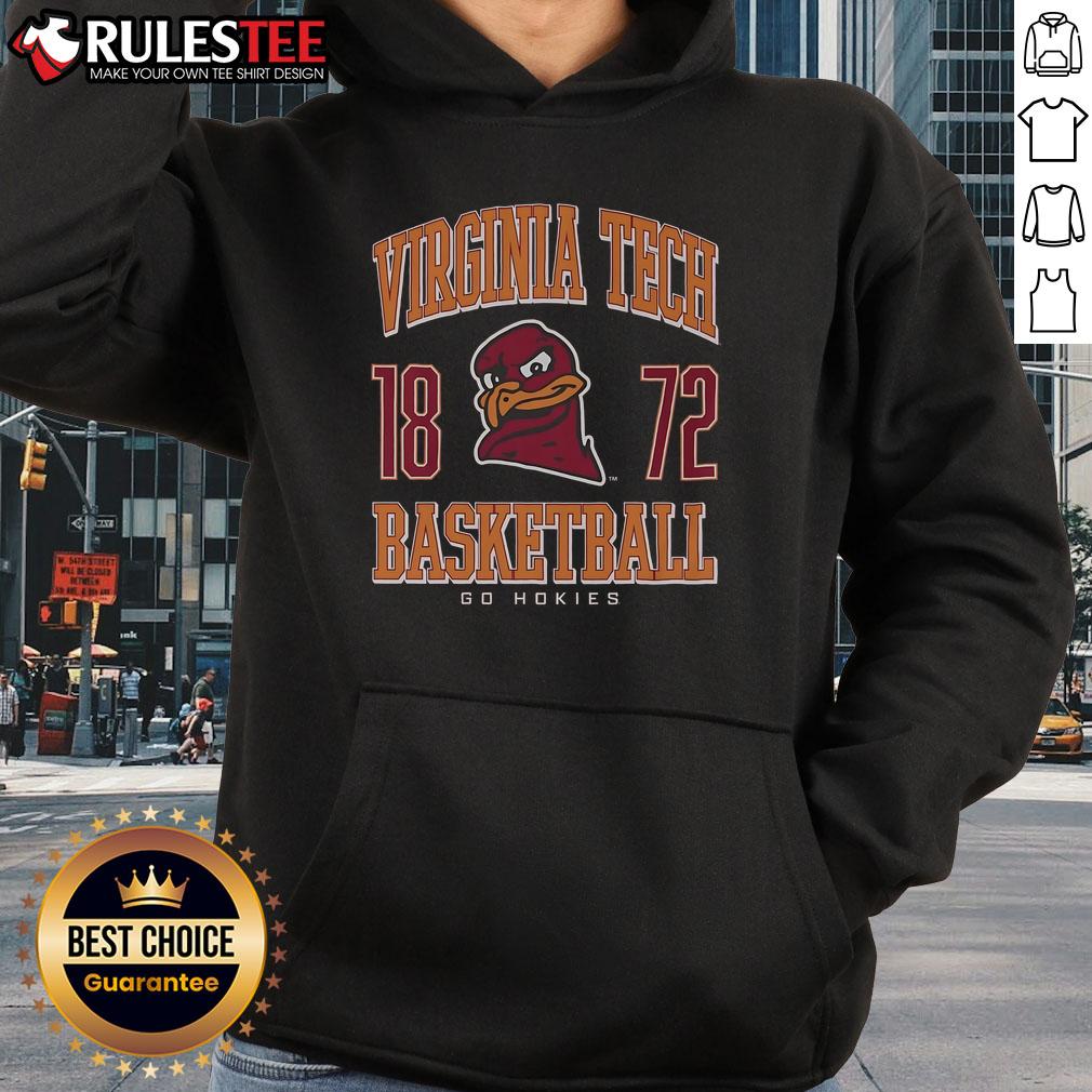 Awesome Virginia Tech Hokies basketball hoodie in maroon and orange, perfect for fans showing team spirit.