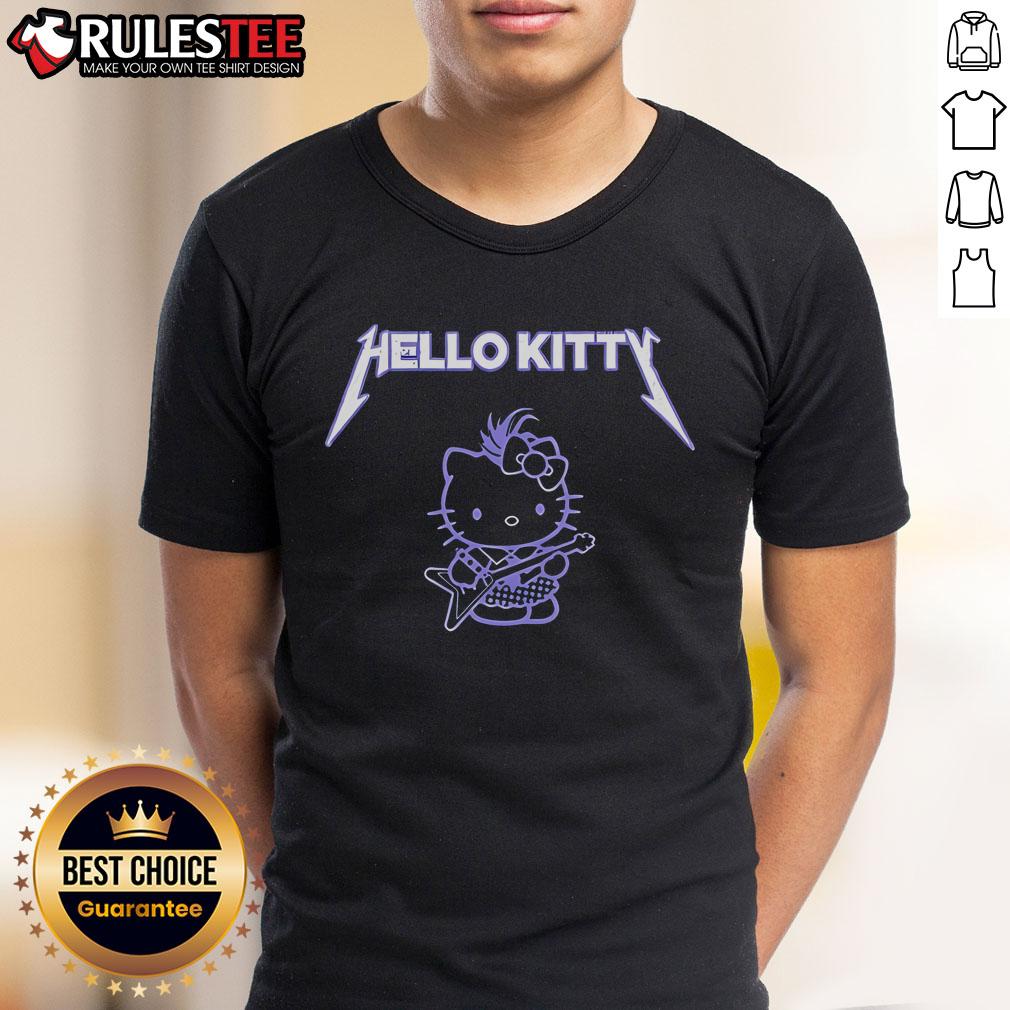 Alt Text: Cute Hello Kitty Forever Metal T-Shirt featuring a vibrant design, perfect for fans of Hello Kitty and stylish casual wear.