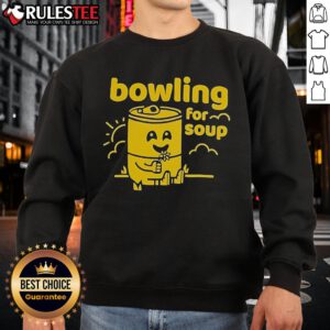 Cute sparrow sleeps on a cozy Bowling for Soup sweatshirt, showcasing its adorable design and comfort.