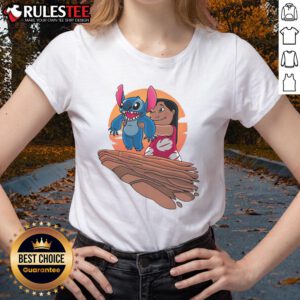 Alt Text: Cute Lilo and Stitch ladies tee featuring Experiment King design, perfect for Disney fans and casual wear enthusiasts.