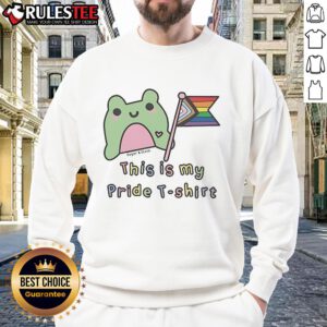 Cute LGBT sweatshirt featuring 'This Is My Pride' design by Sugar and Sloth, perfect for Pride Month celebrations.