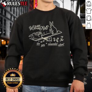 Adorable bunny sweatshirt featuring the phrase 'Do You Remember When' with cute wallows design, perfect for cozy outfits.