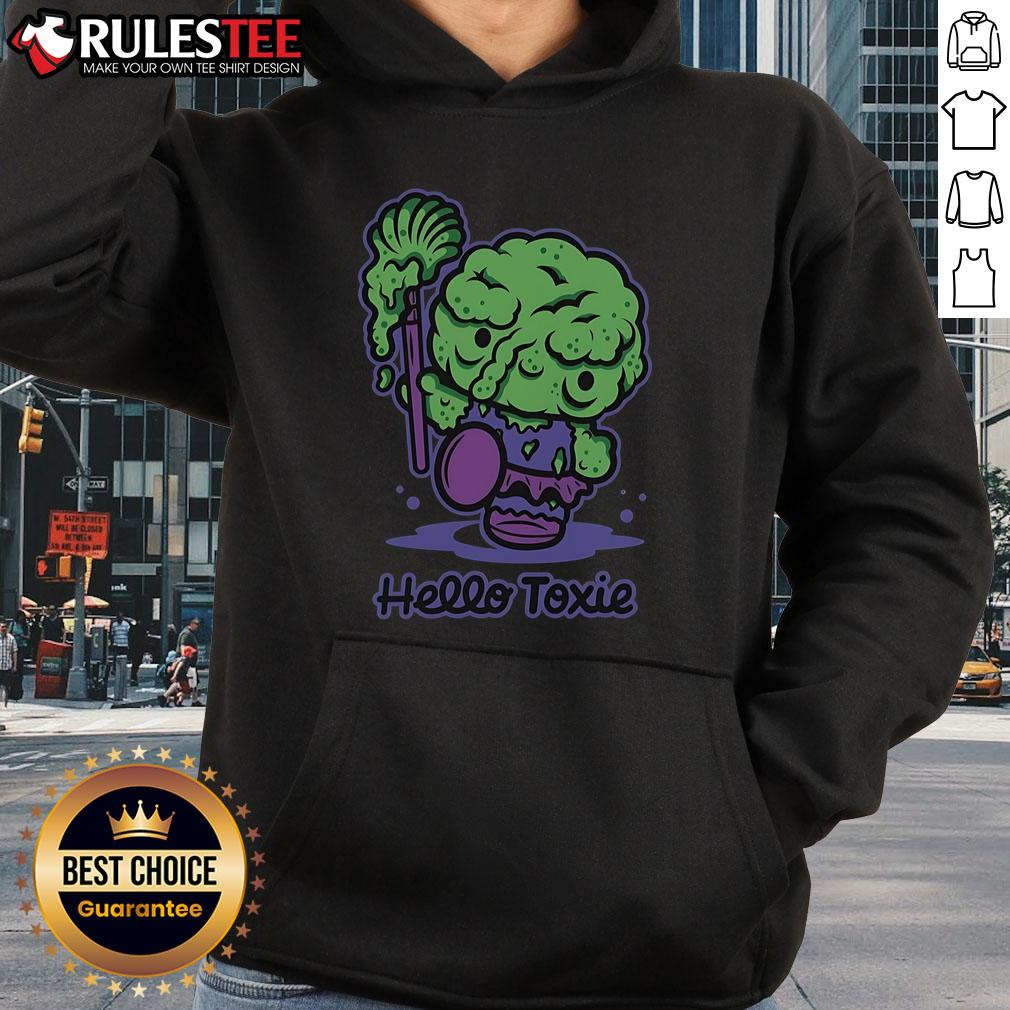 Funny Hello Toxie Hello Kitty hoodie featuring vibrant colors and playful design, perfect for casual wear.