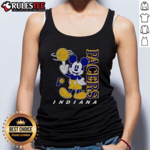Funny Indiana Pacers and Mickey tank top featuring a playful design, perfect for sports fans and Disney lovers.