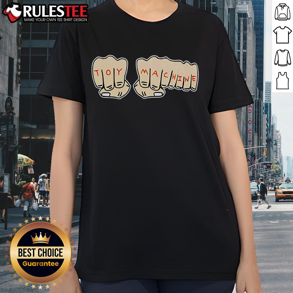 Funny Toy Machine Hands Ladies Tee featuring playful graphic design, perfect for casual wear and unique style.